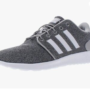Adidas Women’s Size 7 Cloud Foam QT Racer Gray and White Athletic Sneakers